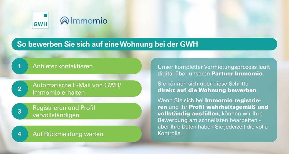 Etagenwohnung Marburg Biegenviertel - 2 Zimmer, 64 m&sup2;, 487&euro; | Angebot:26561188