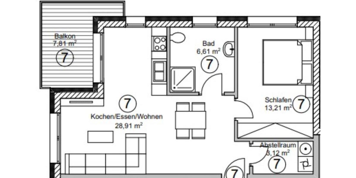 Etagenwohnung Ober-Mörlen Mörlen - 2 Zimmer, 55 m&sup2;, 929&euro; | Angebot:25873625