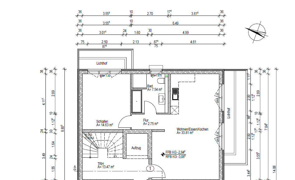 Etagenwohnung Friedberg - 2 Zimmer, 58 m&sup2;, 339.100&euro; | Angebot:25691983