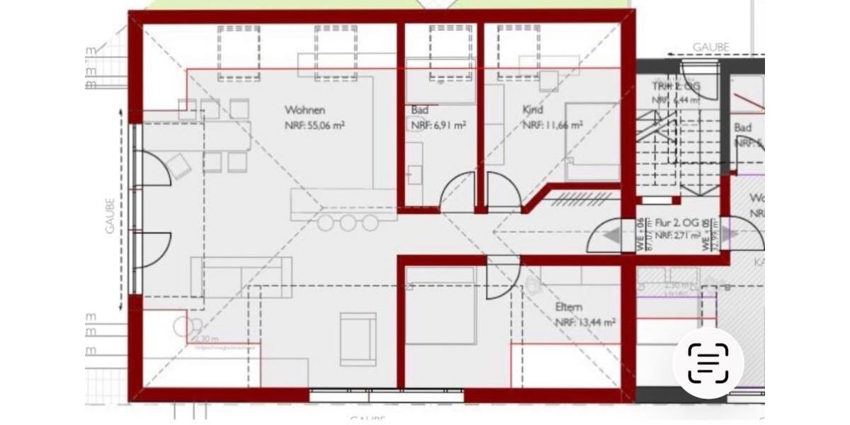 Dachgeschoßwohnung Wettenberg - 3 Zimmer, 90 m&sup2;, 950&euro; | Angebot:25934589