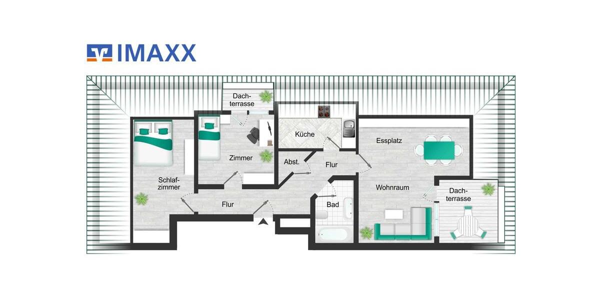 Dachgeschoßwohnung Friedberg (Hessen) - 3 Zimmer, 82 m&sup2;, 1.045&euro; | Angebot:24802461