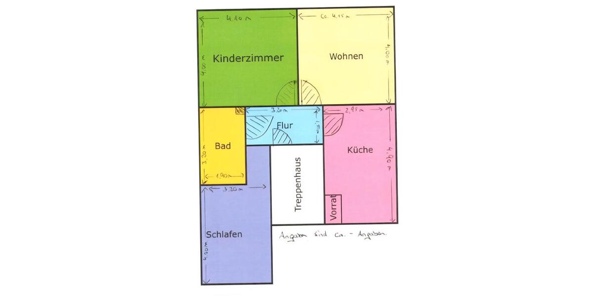 Hochparterre Gießen Allendorf - 3 Zimmer, 73 m&sup2;, 875&euro; | Angebot:26614057