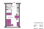 Etagenwohnung Marburg Biegenviertel - 1 Zimmer, 23 m&sup2;, 139.000&euro; | Angebot:26266054