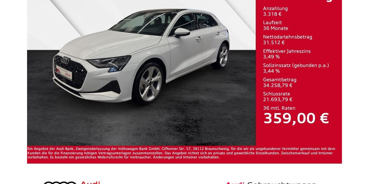 Audi A3 7.990 km 34.830 &euro; Giessen 35394