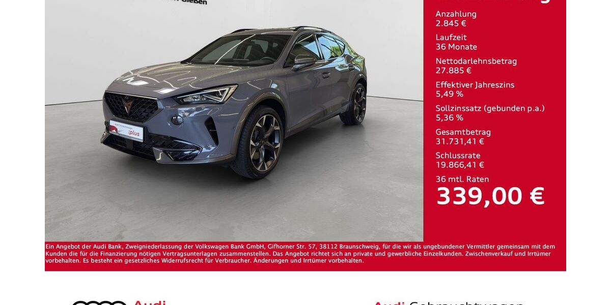 Cupra Formentor 21.450 km 29.430 &euro; Giessen 35394