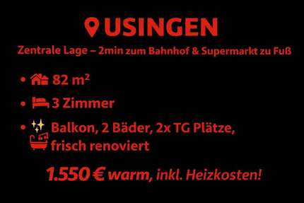 Wohnung Usingen - 3 Zimmer, 82 m&sup2;, 1.150&euro; | Angebot:26047986