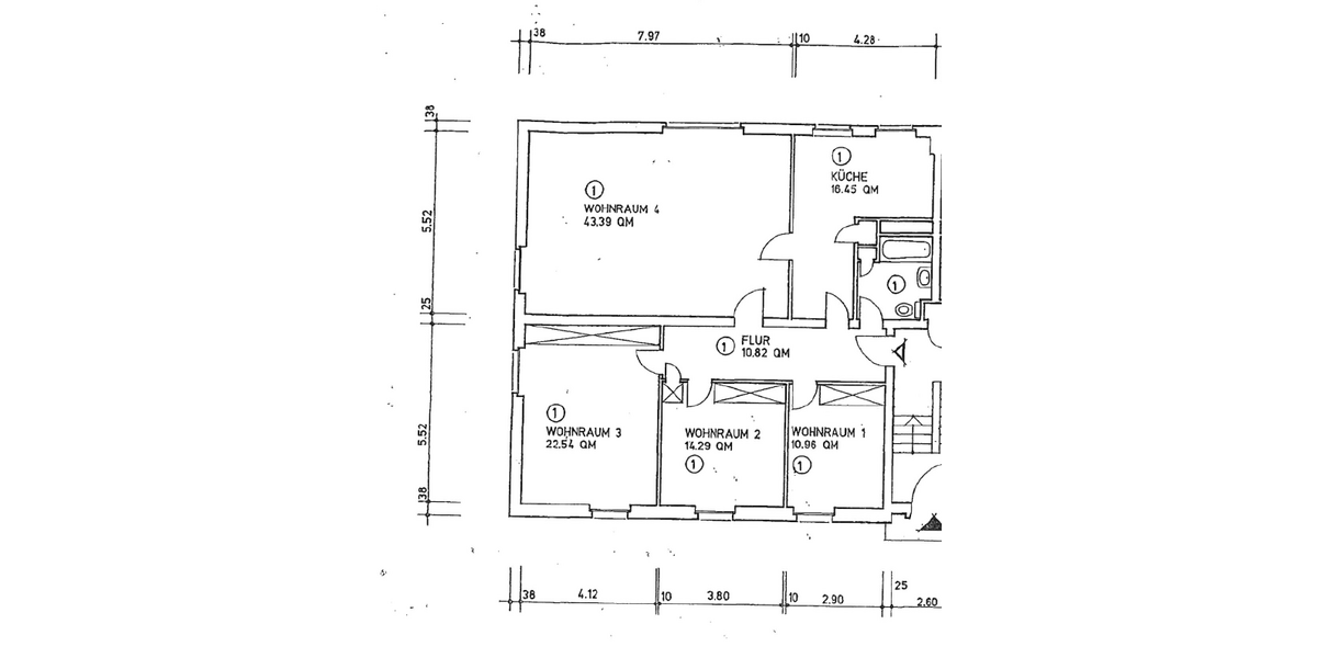Etagenwohnung Wetzlar Westend - 4 Zimmer, 124 m&sup2;, 990&euro; | Angebot:25979900