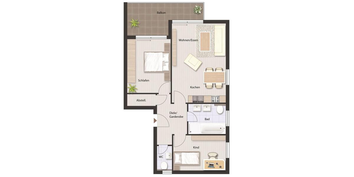 Etagenwohnung Ebsdorfergrund - 3 Zimmer, 77 m&sup2;, 1.080&euro; | Angebot:25917659