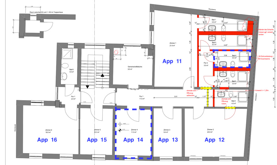 Etagenwohnung Gießen - 1 Zimmer, 19 m&sup2;, 290&euro; | Angebot:25809538