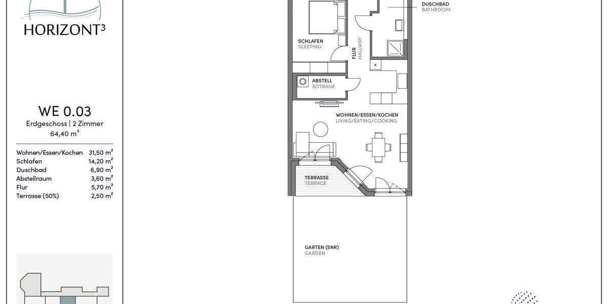 Etagenwohnung Ober-Mörlen Mörlen - 2 Zimmer, 64 m&sup2;, 318.000&euro; | Angebot:25714031