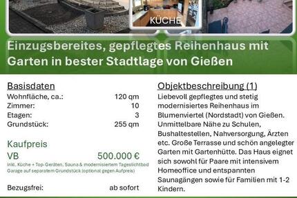 Haus Gießen Wieseck - 10 Zimmer, 120 m&sup2;, 500.000&euro; | Angebot:27131149