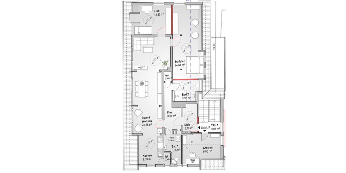 Dachgeschoßwohnung Homberg (Ohm) - 4 Zimmer, 117 m&sup2;, 1.100&euro; | Angebot:24878845