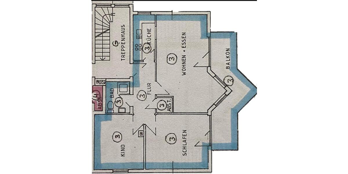 Etagenwohnung Waldsolms - 3 Zimmer, 70 m&sup2;, 640&euro; | Angebot:25887662