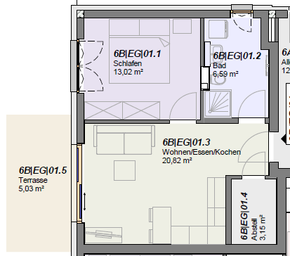 Erdgeschoßwohnung Gießen Anneröder Siedlung - 2 Zimmer, 49 m&sup2;, 685&euro; | Angebot:25809833