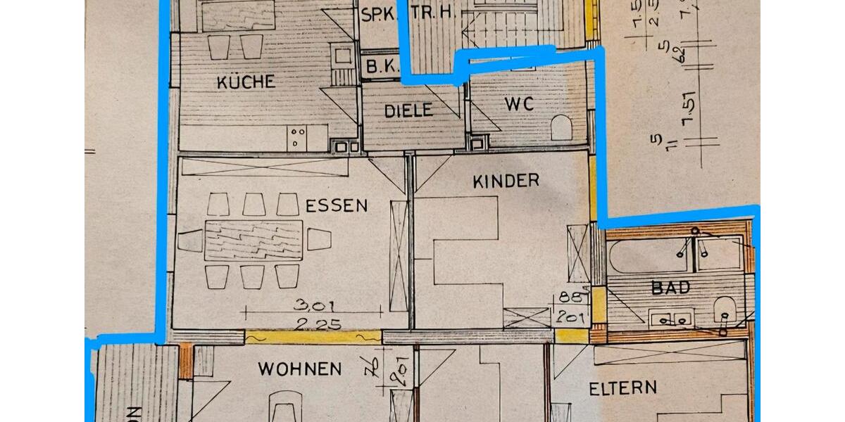 Erdgeschoßwohnung Marburg Cappel - 4 Zimmer, 130 m&sup2;, 1.300&euro; | Angebot:26425597