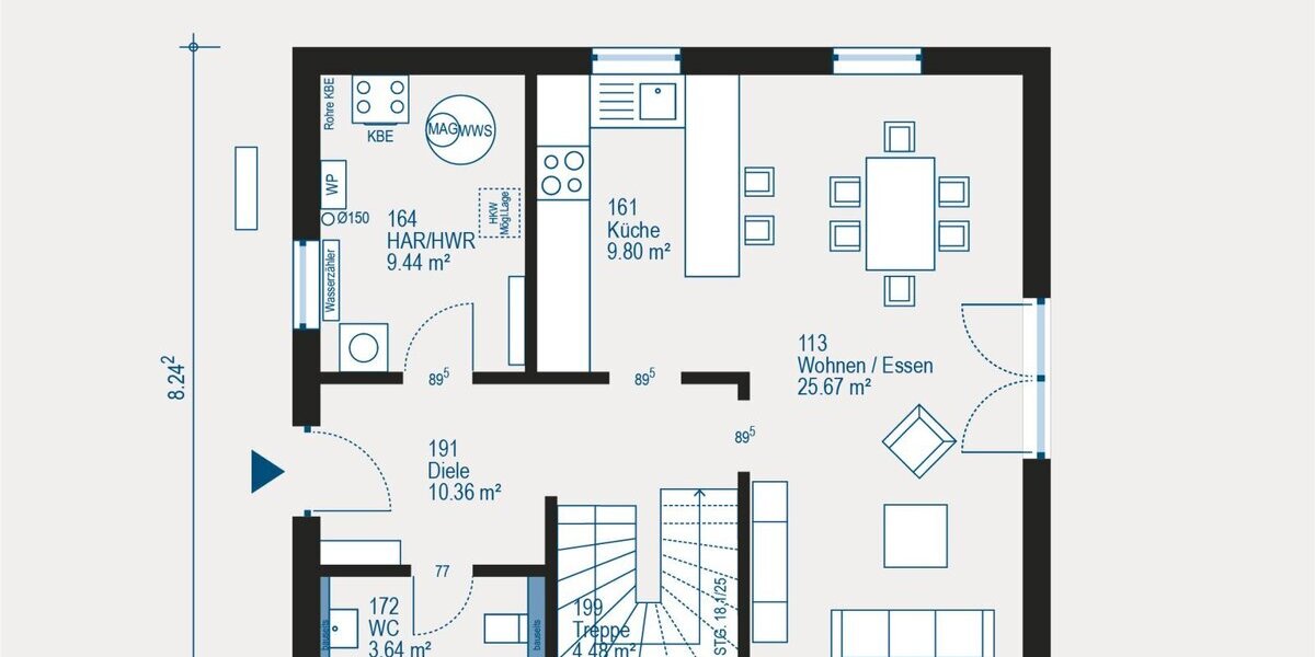 Modernes projektiertes Einfamilienhaus - individuell nach Ihren Vorstellungen - Einfamilienhaus Biebertal | Angebot:27293982