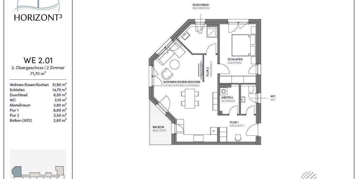 Etagenwohnung Ober-Mörlen Mörlen - 2 Zimmer, 71 m&sup2;, 361.000&euro; | Angebot:25715583