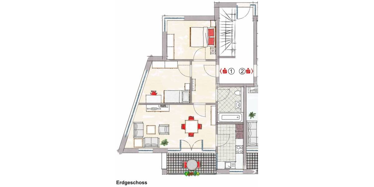 Etagenwohnung Wetzlar Altenberger Straße - 3 Zimmer, 65 m&sup2;, 278.000&euro; | Angebot:26388804