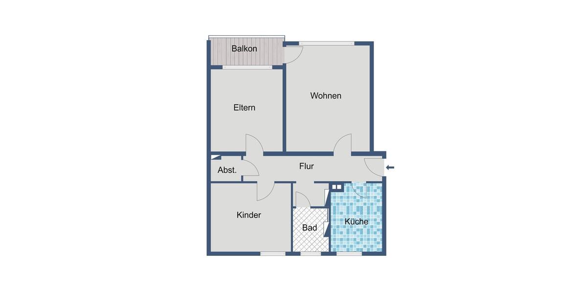 Etagenwohnung Marburg Biegenviertel - 3 Zimmer, 74 m&sup2;, 276&euro; | Angebot:25900740