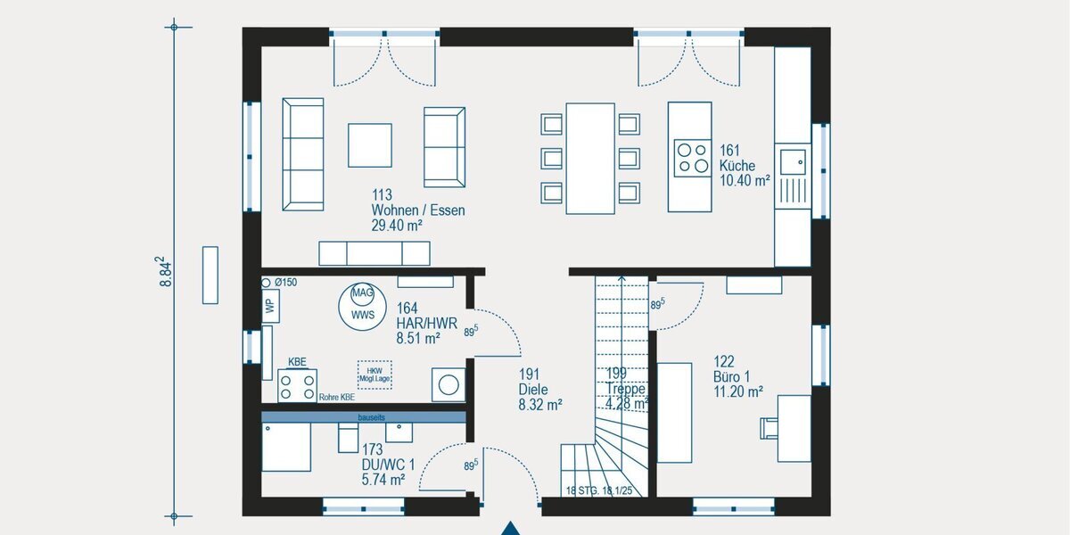 Modern geplantes Einfamilienhaus in Grünberg - Viel Platz für Ihre Ideen - Einfamilienhaus Grünberg | Angebot:27293994