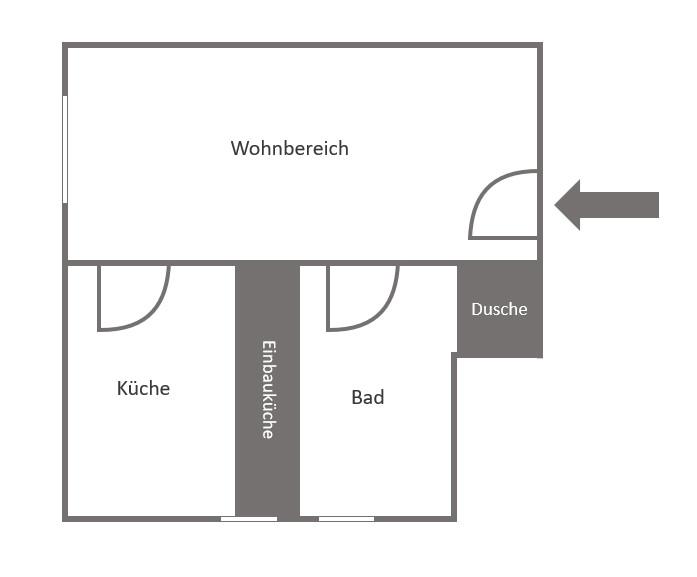 Etagenwohnung Gießen Wieseck - 1 Zimmer, 39 m&sup2;, 550&euro; | Angebot:25892260