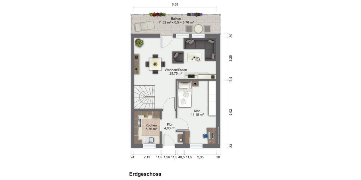 Maisonettenwohnung Grävenwiesbach - 4 Zimmer, 108 m&sup2;, 349.000&euro; | Angebot:26953459