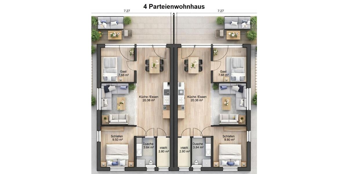 Etagenwohnung Solms - 2 Zimmer, 59 m&sup2;, 950&euro; | Angebot:25757391