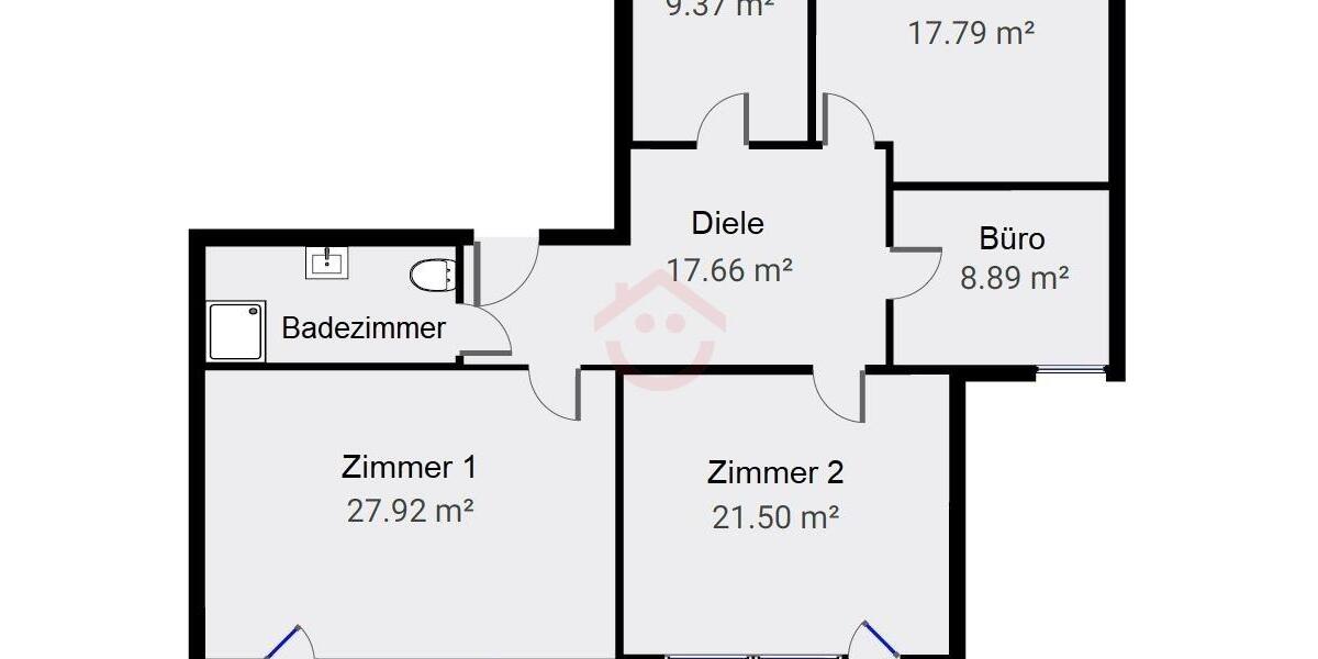 Etagenwohnung Gießen - 4 Zimmer, 118 m&sup2;, 1.400&euro; | Angebot:25419668