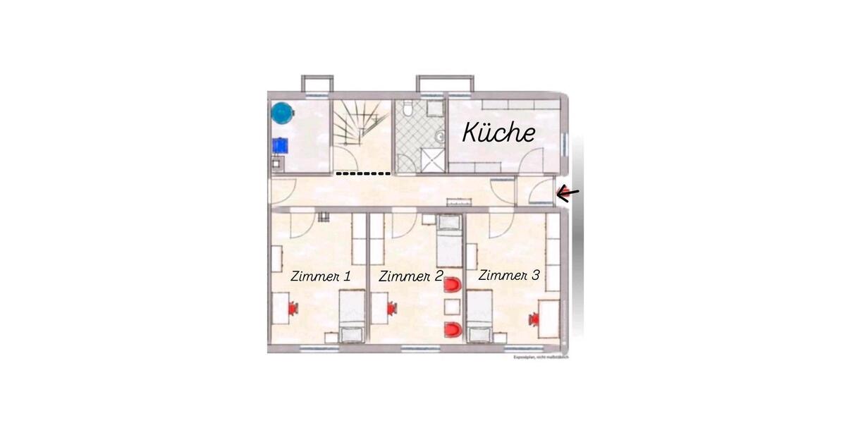 Etagenwohnung Marburg Biegenviertel - 3 Zimmer, 78 m&sup2;, 1.200&euro; | Angebot:26406478