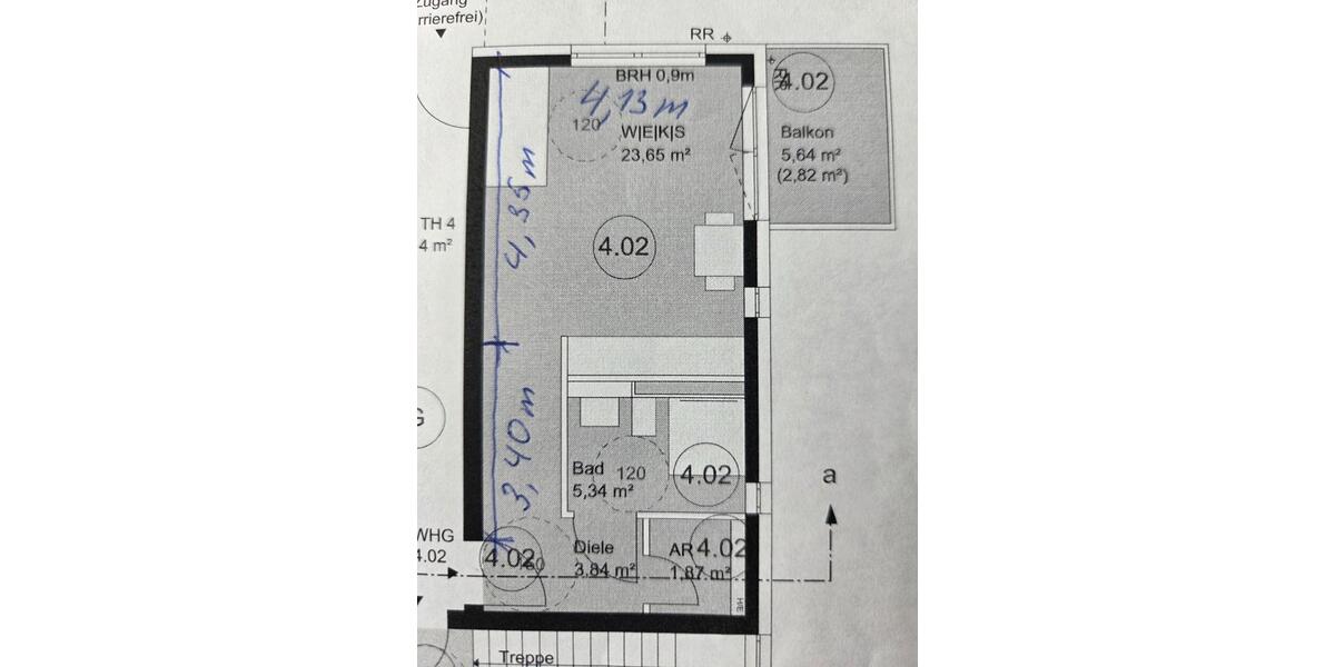 Erdgeschoßwohnung Wetzlar - 1 Zimmer, 38 m&sup2;, 560&euro; | Angebot:26034175