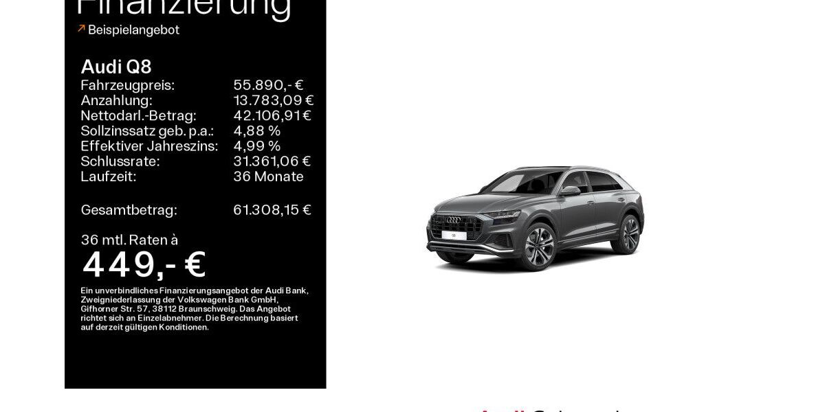 Audi Q8 70.818 km 53.380 &euro; Bad Nauheim 61231