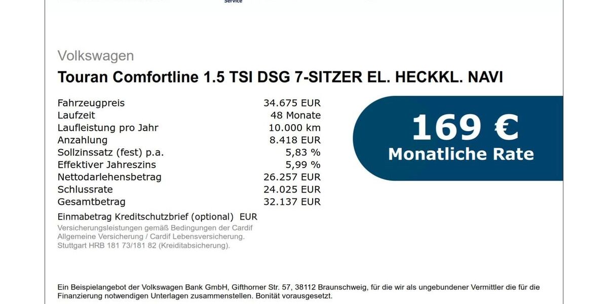 VW Touran 11.743 km 34.675 &euro; Pohlheim 35415