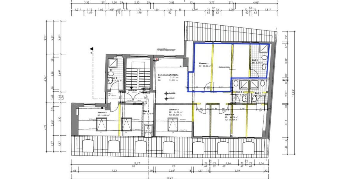 Etagenwohnung Gießen - 1 Zimmer, 37 m&sup2;, 460&euro; | Angebot:24418497
