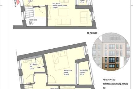 Wohnung Wetzlar - 3 Zimmer, 71 m&sup2;, 1.140&euro; | Angebot:23750319