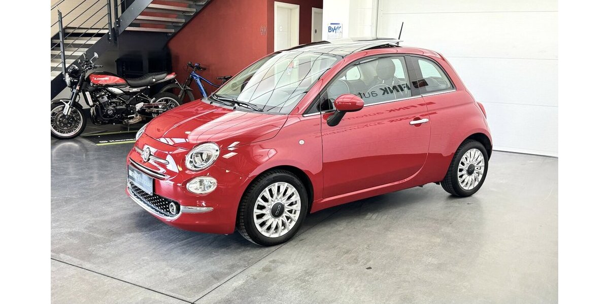 Fiat 500 0.9 TwinAir Lounge Schiebedach Klima PDC 50.900 km 9.595 &euro; Lich 35423