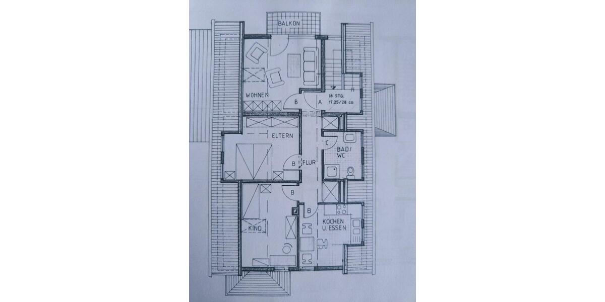 Dachgeschoßwohnung Grünberg - 3 Zimmer, 67 m&sup2;, 650&euro; | Angebot:25942736