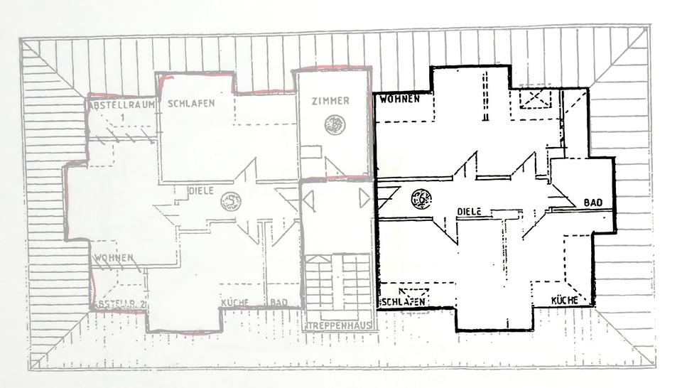 Dachgeschoßwohnung Bad Nauheim - 2 Zimmer, 58 m&sup2;, 158.000&euro; | Angebot:25554094
