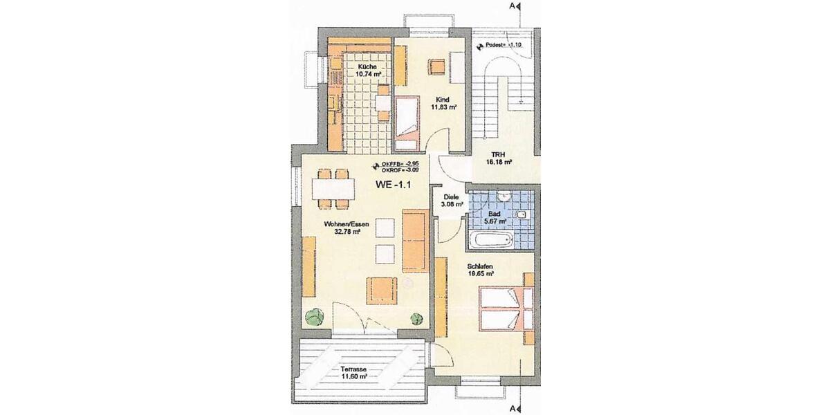 Etagenwohnung Wetzlar Hermannstein - 3 Zimmer, 86 m&sup2;, 800&euro; | Angebot:26647533