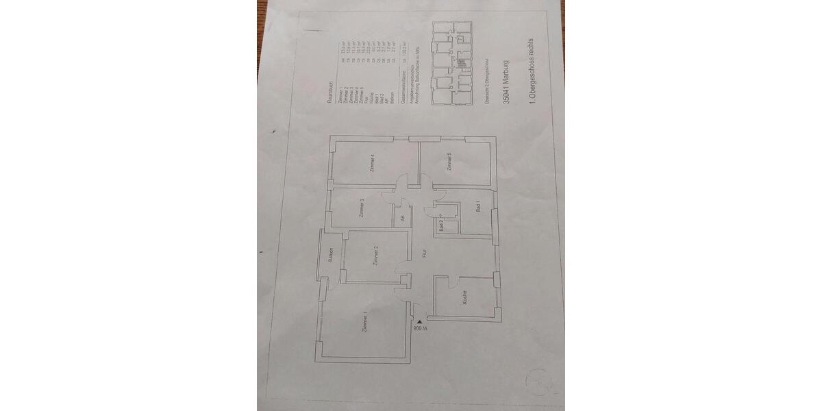 Etagenwohnung Marburg Marbach - 5 Zimmer, 130 m&sup2;, 419.000&euro; | Angebot:25904889